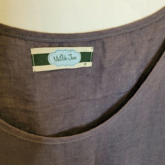 Matilda Jane Linen and cotton Asymmetrical Dress Grey Medium - Picture 3 of 7